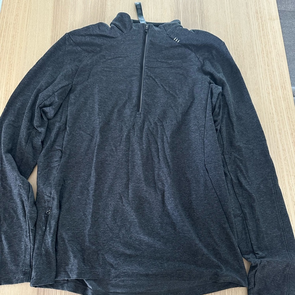 Men’s - Lululemon - Soft Jersey Half Zip - Grey - Size Medium